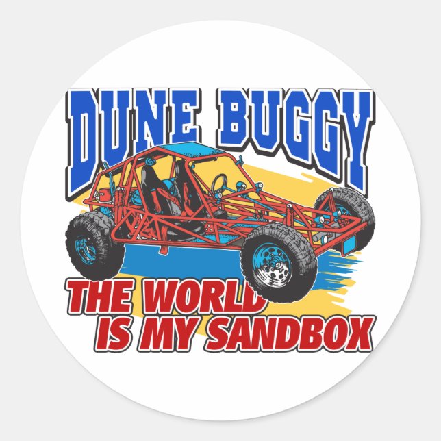Adesivo Redondo Dune Buggy Sandbox (Frente)