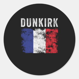 Adesivo Redondo Dunkirk França Flag French Souvenir