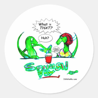 Adesivo Redondo Durante Voo Espanhol