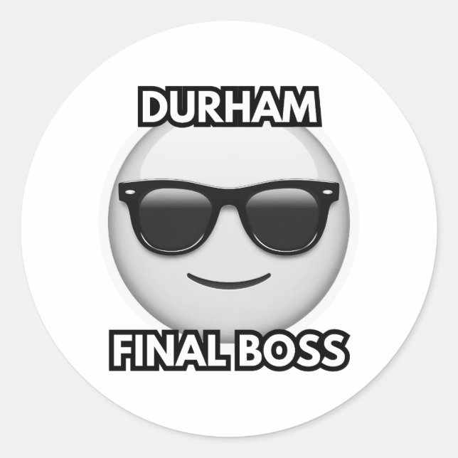 Adesivo Redondo Durham Final Boss Sticker (Frente)