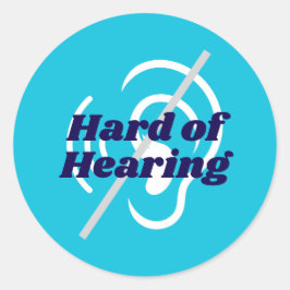 Adesivo Redondo Duro azul de suporte auditivo