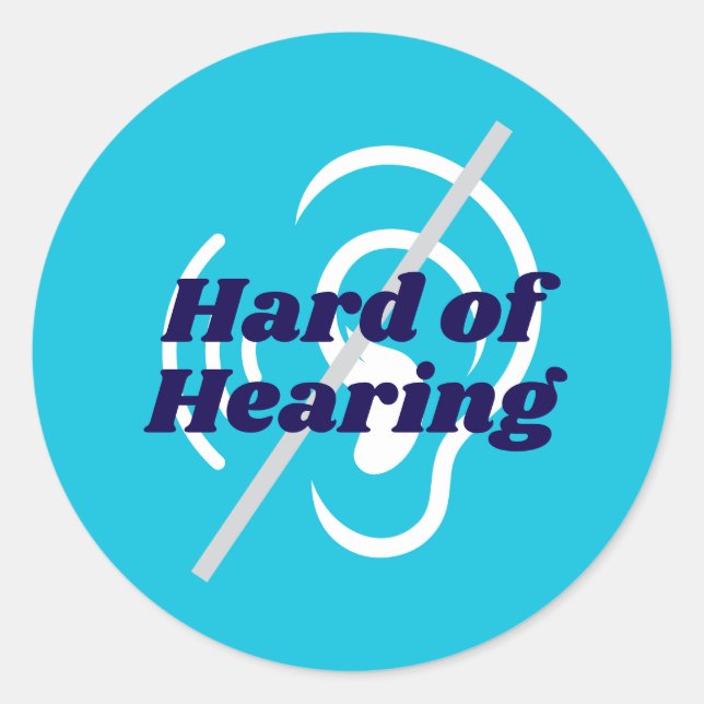 Adesivo Redondo Duro azul de suporte auditivo (Frente)