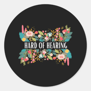 Adesivo Redondo Duro de Alerta e Consciencialização Audição para D