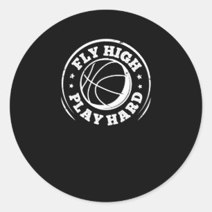 Adesivo Redondo Duro de Voo Alto - Esportes Legal de Basquete