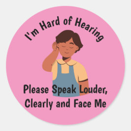 Adesivo Redondo Duro de voz mais alta