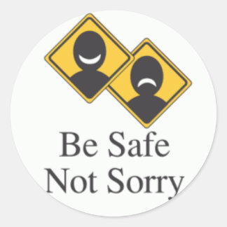 Adesivo Redondo Duro Hat Sticker - Segurança