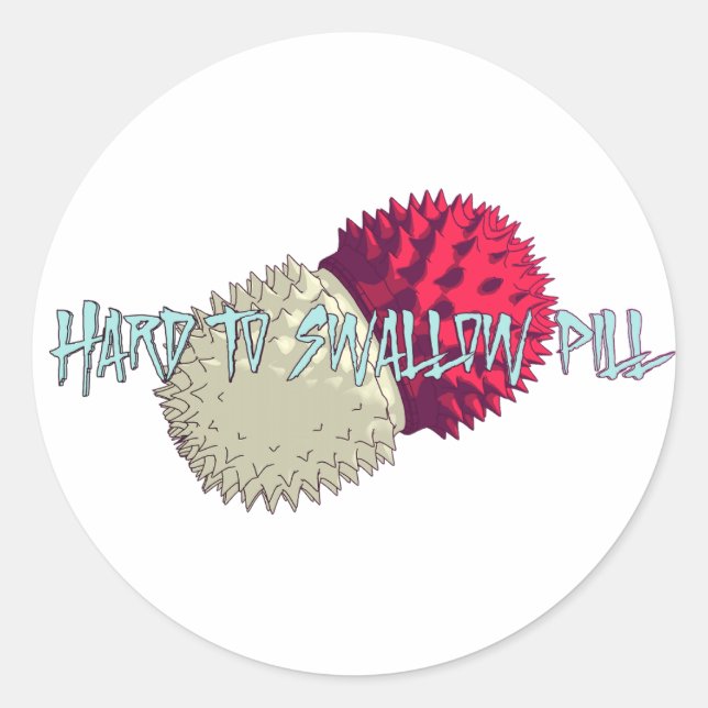 Adesivo Redondo Duro para Engolir Pílula (Frente)