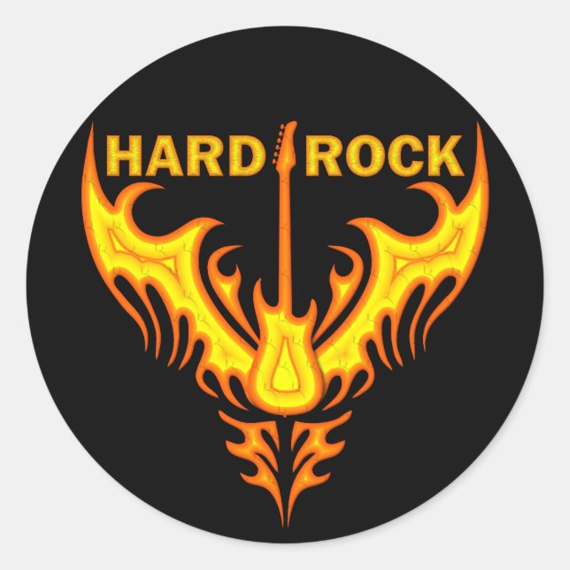 ADESIVO REDONDO DURO ROCK WINGS (Frente)