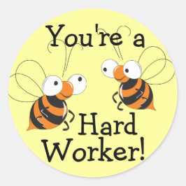 Adesivo Redondo Duro Worker Reward Stickers