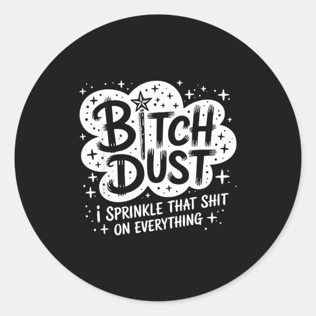Adesivo Redondo Dust I Sprinkle That On Everything Halloween  (Frente)
