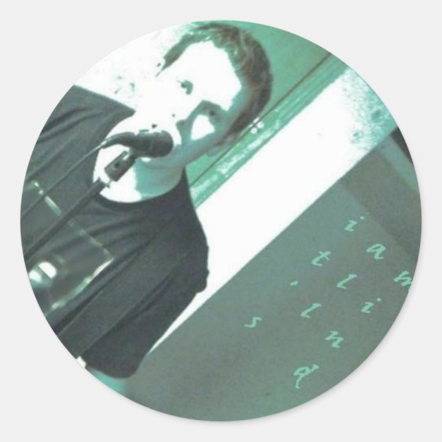 Adesivo Redondo Dustin Sticker (Frente)