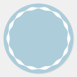 Adesivo Redondo Dusty Blue  Blank Circle Custom Spice Sticker