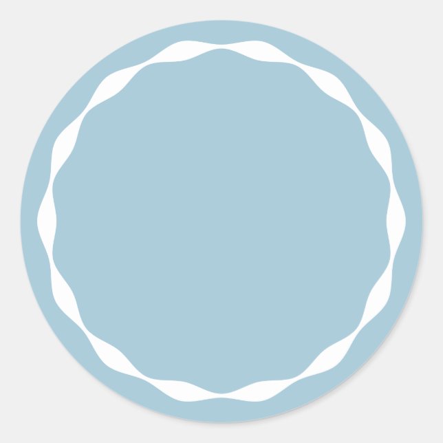 Adesivo Redondo Dusty Blue  Blank Circle Custom Spice Sticker (Frente)