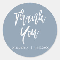 Dusty Blue Obrigado Envelope Seal