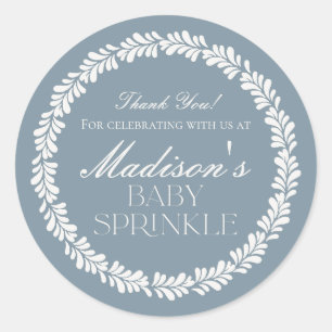 Adesivo Redondo Dusty Blue Talavera Espanhol Fiesta Baby Sprinkle