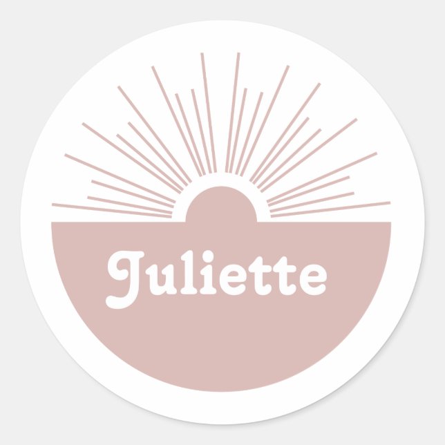 Adesivo Redondo Dusty Blush (Frente)