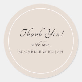 Adesivo Redondo Dusty Pink Obrigado A Vestir O Favor Do Casamento.