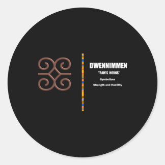 Adesivo Redondo Dwennim Adinkra African Gana - Símbolos Ilustração