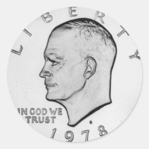 Adesivo Redondo Dwight David "Ike" Eisenhower