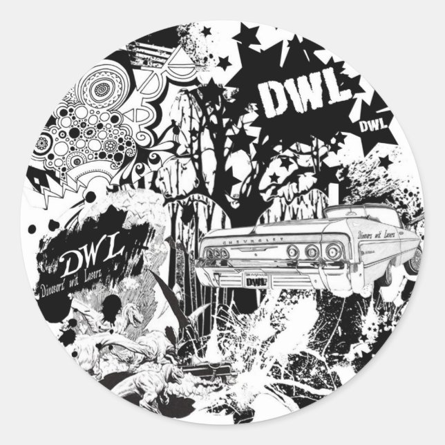 Adesivo Redondo DWL grande (Frente)