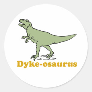 Adesivo Redondo Dyke-osaurus