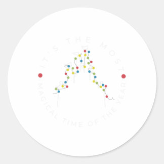 Adesivo Redondo É A Época Mais Mágica Do Ano Xm De Natal