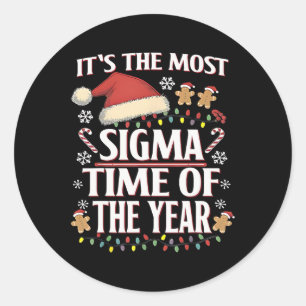 Adesivo Redondo É A Época Mais Sigma Do Ano, Um Natal Engraçado