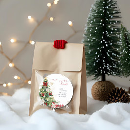 Adesivo Redondo É a Estação de se Casar Chá de Noiva de Inverno