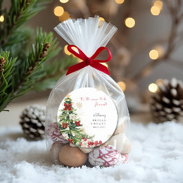 Adesivo Redondo É a Estação de se casar Chuveiro de Noiva de Inver