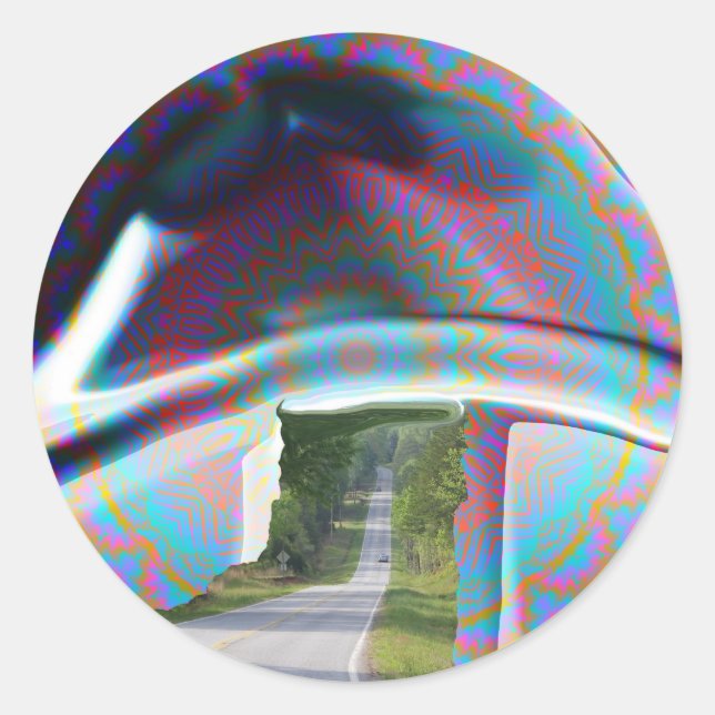 Adesivo Redondo E A ESTRADA VAI PARA SEMPRE.jpg (Frente)