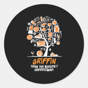 Adesivo Redondo É A Griffin Da Família De Basquete Que Você Não Va