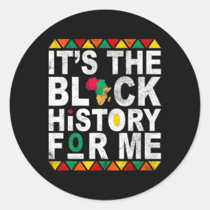 Adesivo Redondo É a História Negra Para Mim Mês da História Melani