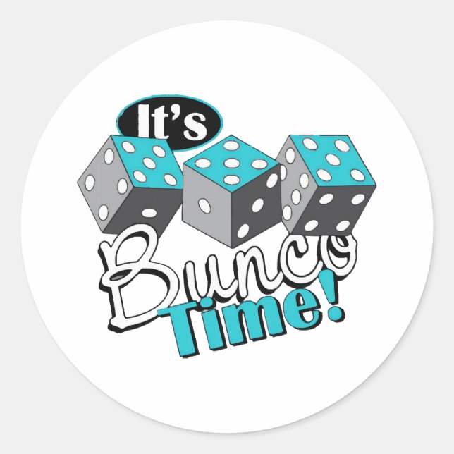 Adesivo Redondo É a Hora do Bunco! (Frente)