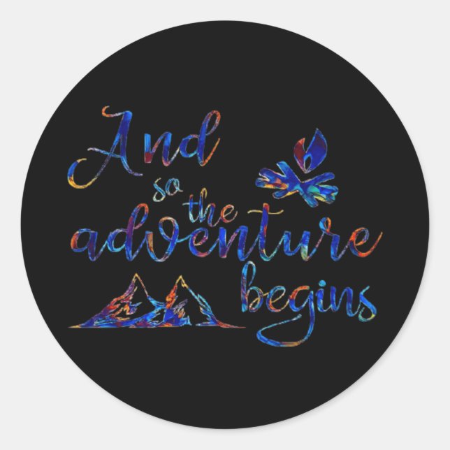 Adesivo Redondo E assim, a aventura começa (Frente)