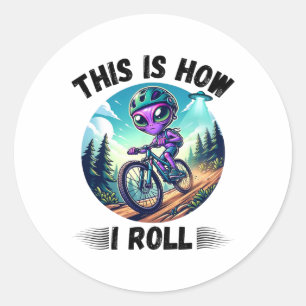 Adesivo Redondo É Assim Que Eu Rolo Bicicleta De Montanha De Cicli
