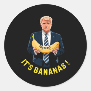 Adesivo Redondo É Banana (para escala) Estelar Funny Trump Tee 0