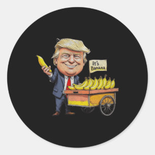 Adesivo Redondo É Bananas (para cochonilha) Engraçada Trump Banana