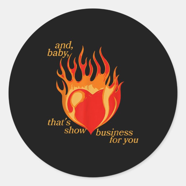 Adesivo Redondo E Bebê Que Mostra Negócios Para Você (Frente)