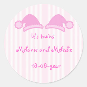 Adesivo Redondo É bonés bonitos dos gêmeos