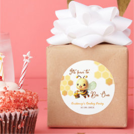 Adesivo Redondo É divertido ser uma abelha de mel no aniversário