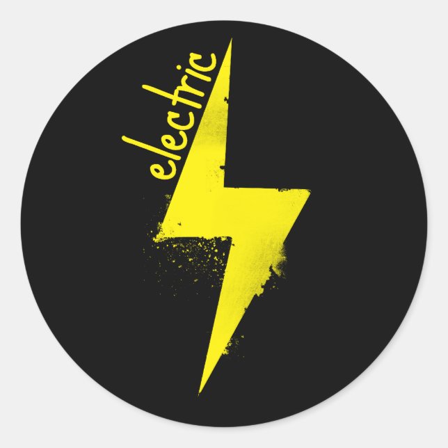 Adesivo Redondo É Elétrico! (Frente)