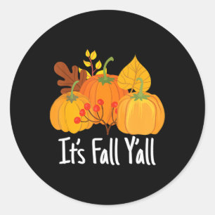 Adesivo Redondo É Fall Yall Lpreguiçoso Figurino de Halloween Ação