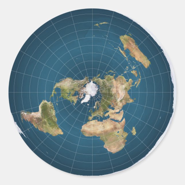 Adesivo Redondo É Flat.  Não, Realmente. (Frente)