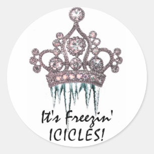 Adesivo Redondo "É Freezin' Icicles!" Tiara Stickers
