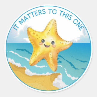 Adesivo Redondo É importante para esta, história da Starfish.