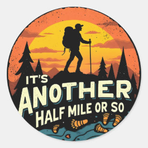 Adesivo Redondo É Mais Meia Milha Ou Mais Um Presente De Caminho D