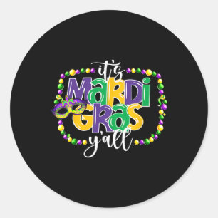 Adesivo Redondo É Mardi Gras Yall Engraçado Adolescentes Crianças