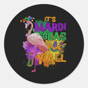 Adesivo Redondo É Mardi Gras Yall Mardi Gras 1