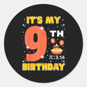 Adesivo Redondo É Meu 9º Aniversário Dia Do Pi Matemática 9 Anos C