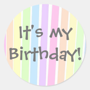 Adesivo Redondo É meu aniversário!